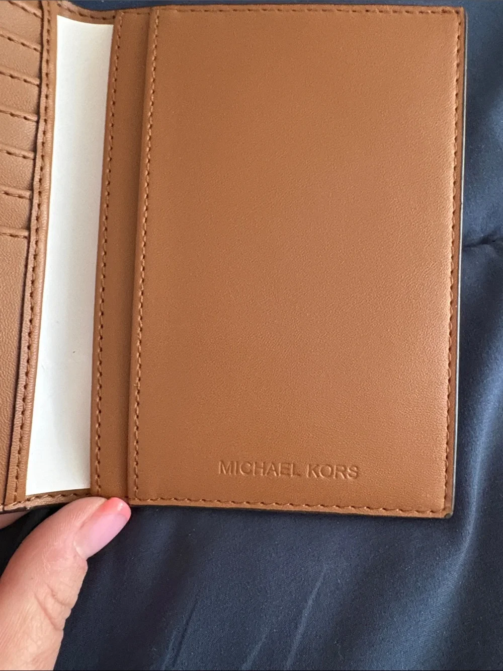 NWOT Michael Kors Brown Signature Passport/wallet